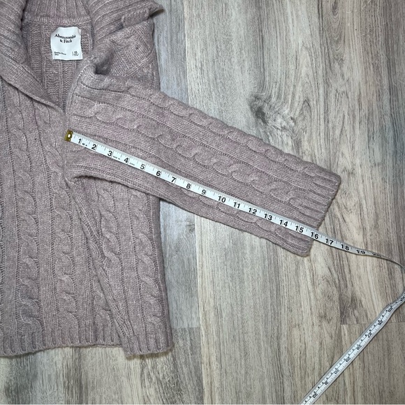 Abercrombie and Fitch Women's Cable Knit Sweater - Pink Size XS - Picture 9 of 11